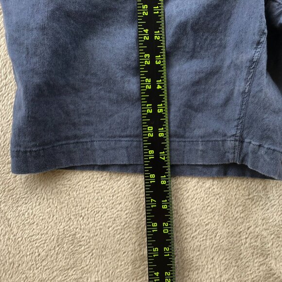 Faherty Mens Shorts Size 40 Chino Casual Linen Blend Relaxed Drawcord Blue - Picture 5 of 14